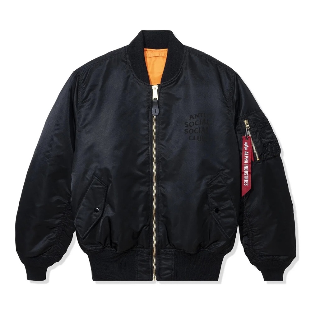 ASSC Basket Rack 3M MA-1 Bomber AUTHENTIC Anti Social Social Club Sz L SOLD OUT